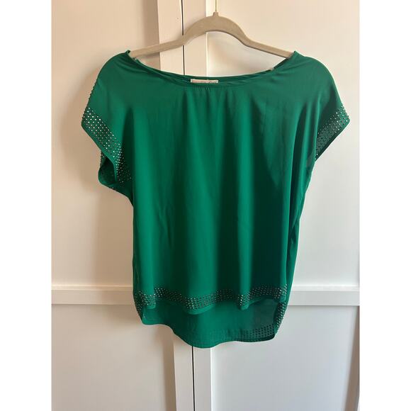 Agaci Green Short Sleeve Blouse Small - Picture 1 of 3
